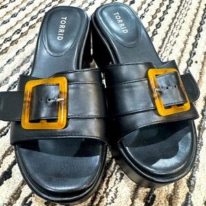 Torrid Black Mules w/ Chunky Heel